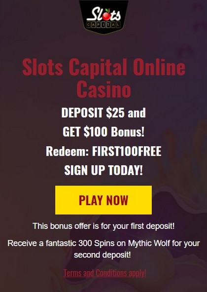 Welcome Bonus Slots Capital Casino