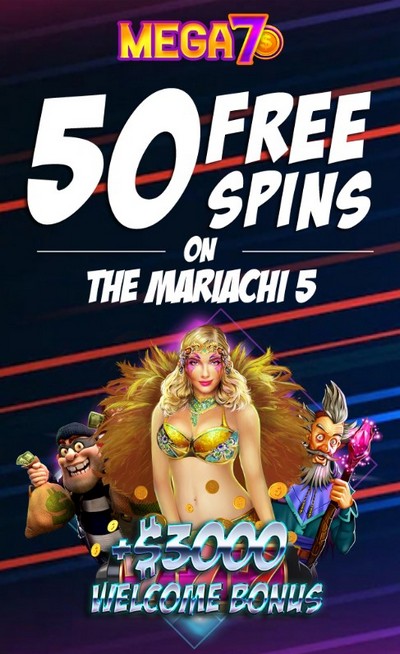 50 Free Spins - No Deposit Bonus at Mega 7s Casino