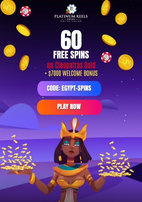 60 Free Spins - No Deposit Bonus at Platinum Reels Casino