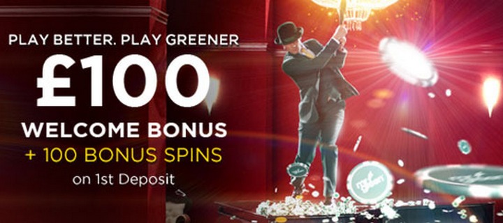 Welcome Bonus £100 from Mr Green Casino