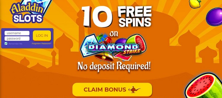 Aladdin Slots Casino with 10 Free Spins 