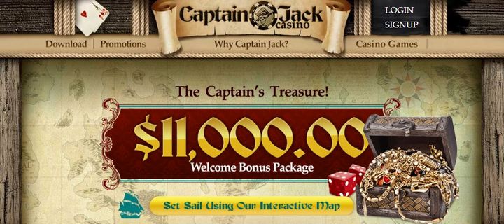 Captain Jack Casino with $11,000 Welcome Bonus