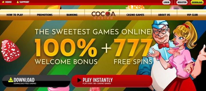 Cocoa Casino with Welcome Bonus 100% + 777 Free Spins