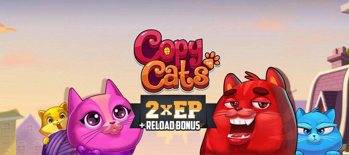 Get Your Paws on up to 300 Free Spins for the New Copy Cats Slot at Energy Casino