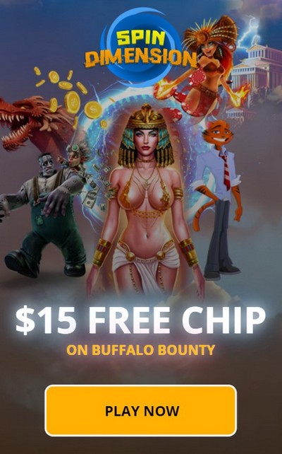 $15 Free Chip no Deposit Bonus at Spin Dimension Casino