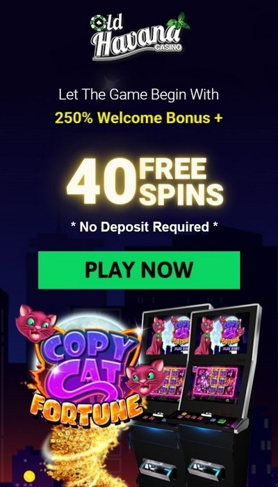 40 Free Spins at Old Havana Casino