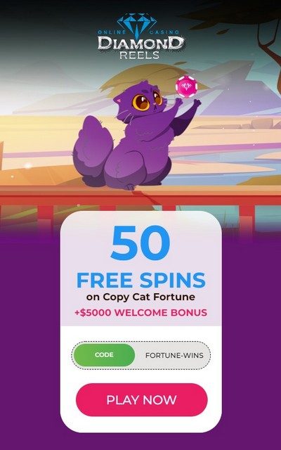 50 Free Spins - No Deposit Bonus at Diamond Reels Casino
