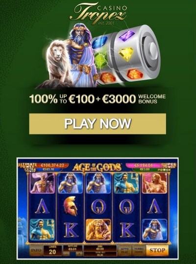 Welcome Package €3,000 from Casino Tropez