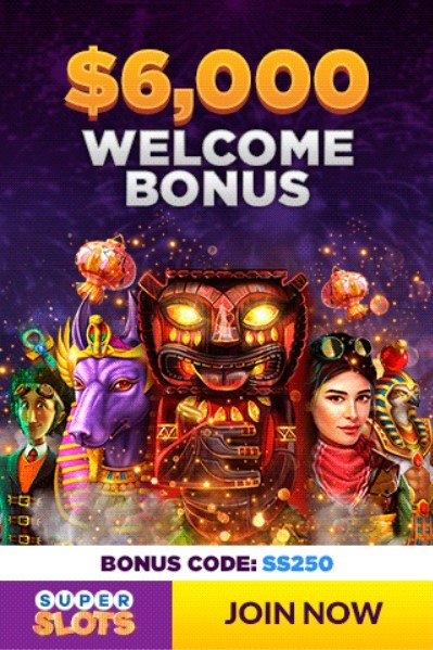 Super Slots Casino Welcome Bonus for New Players $6000
